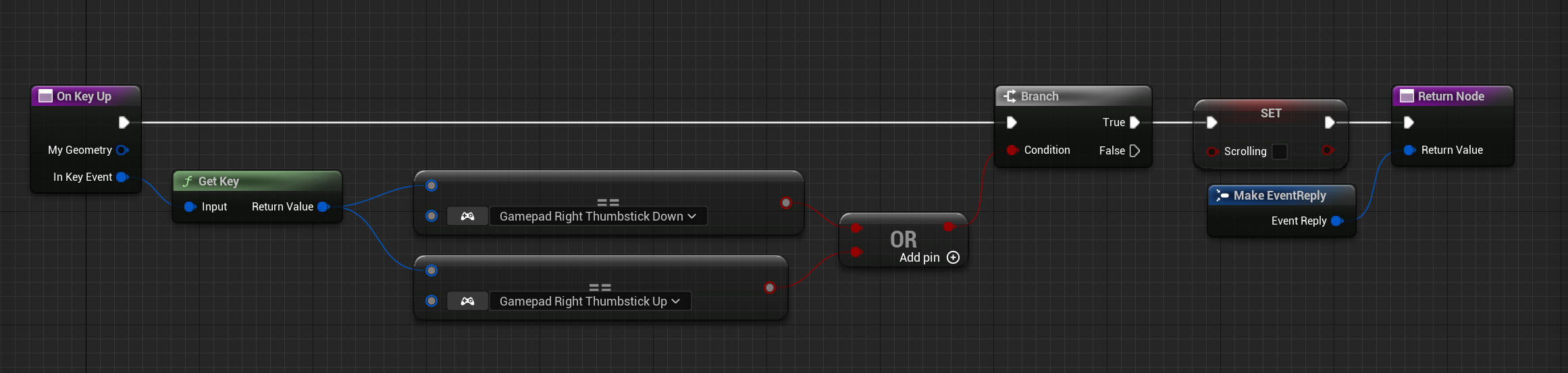 How to scroll a UScrollBox with the gamepad